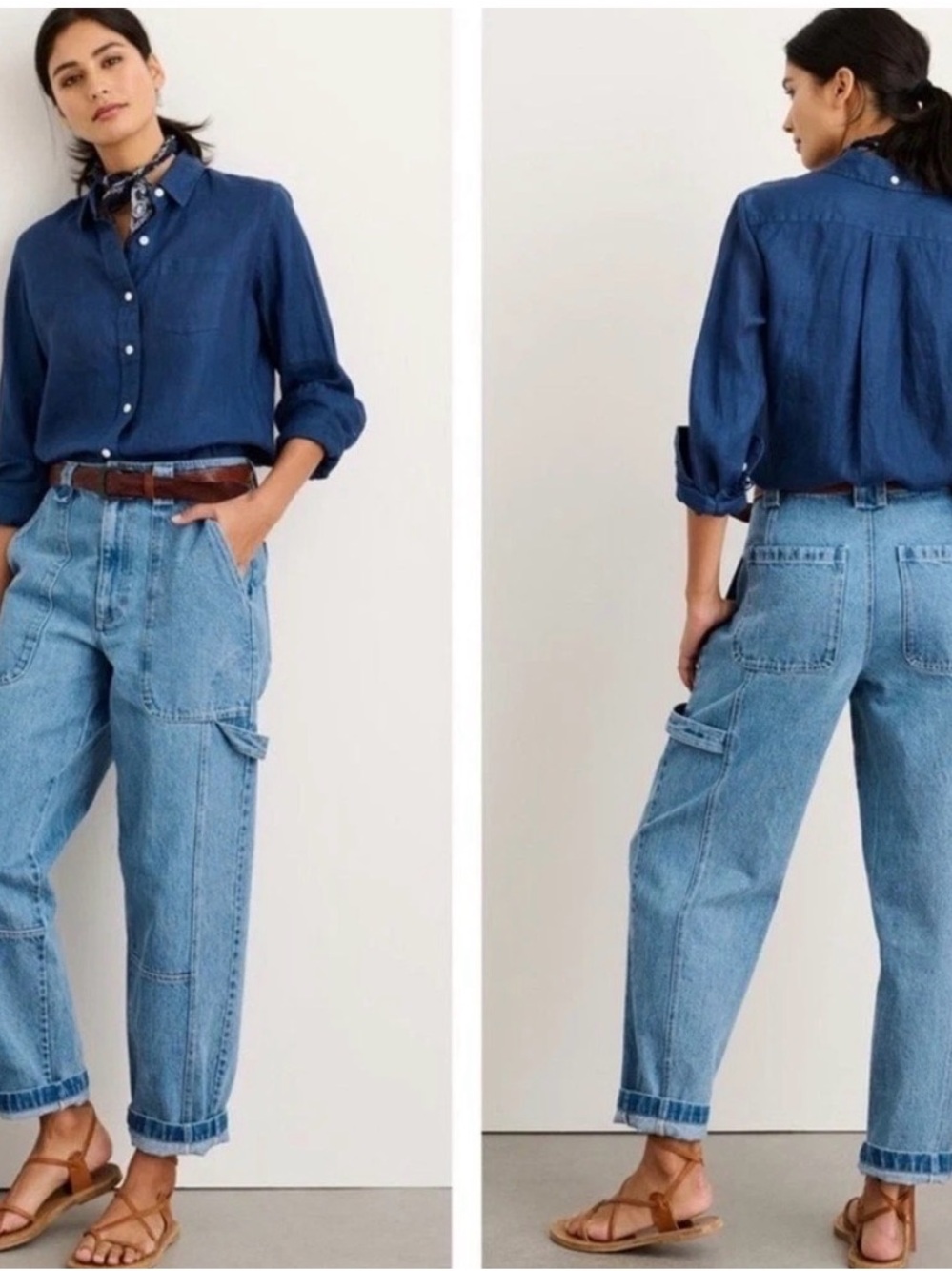 NEW with tags Alex Mill Phoebe Straight Leg Cargo Jeans – Color: Vintage Wash 27